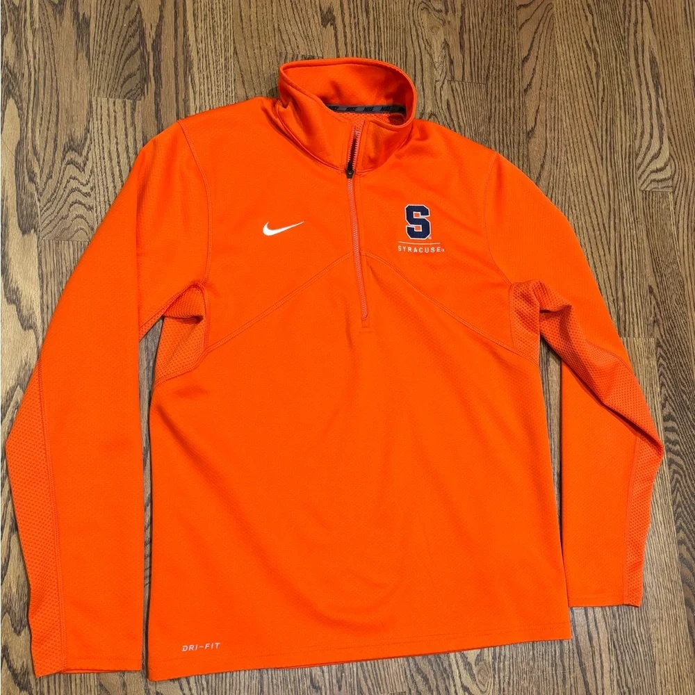 Nike Syracuse University Dri-Fit 1/4 zip orange men’s medium long sleeve